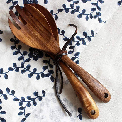 Rynx | Acacia Wood Salad Set - Handmade - Sustainable - Perfect For Every Kitchen