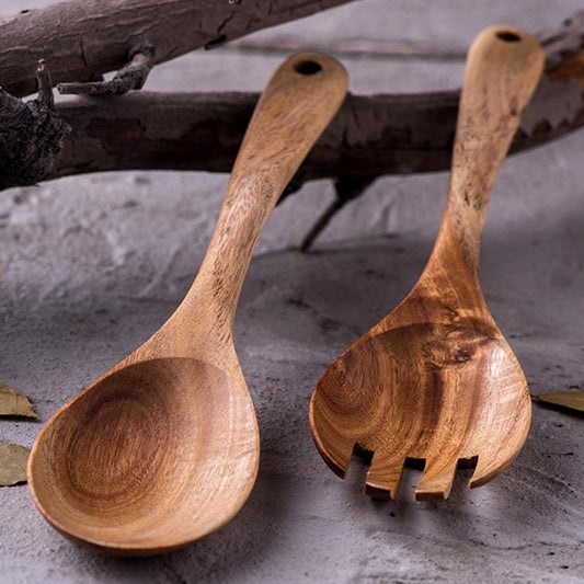 Rynx | Acacia Wood Salad Set - Handmade - Sustainable - Perfect For Every Kitchen