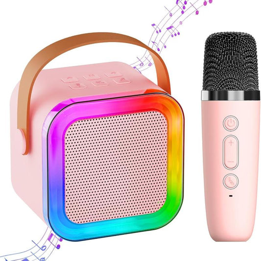 Rynx | Mini Karaoke Machine for Kids & Adults, Portable Bluetooth Speaker with Wireless Microphones and Fun Voice Change Features