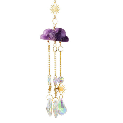 Rynx | Crystal Cloud Solar Collector Wind Chimes Christmas Pendant Hanging Chain