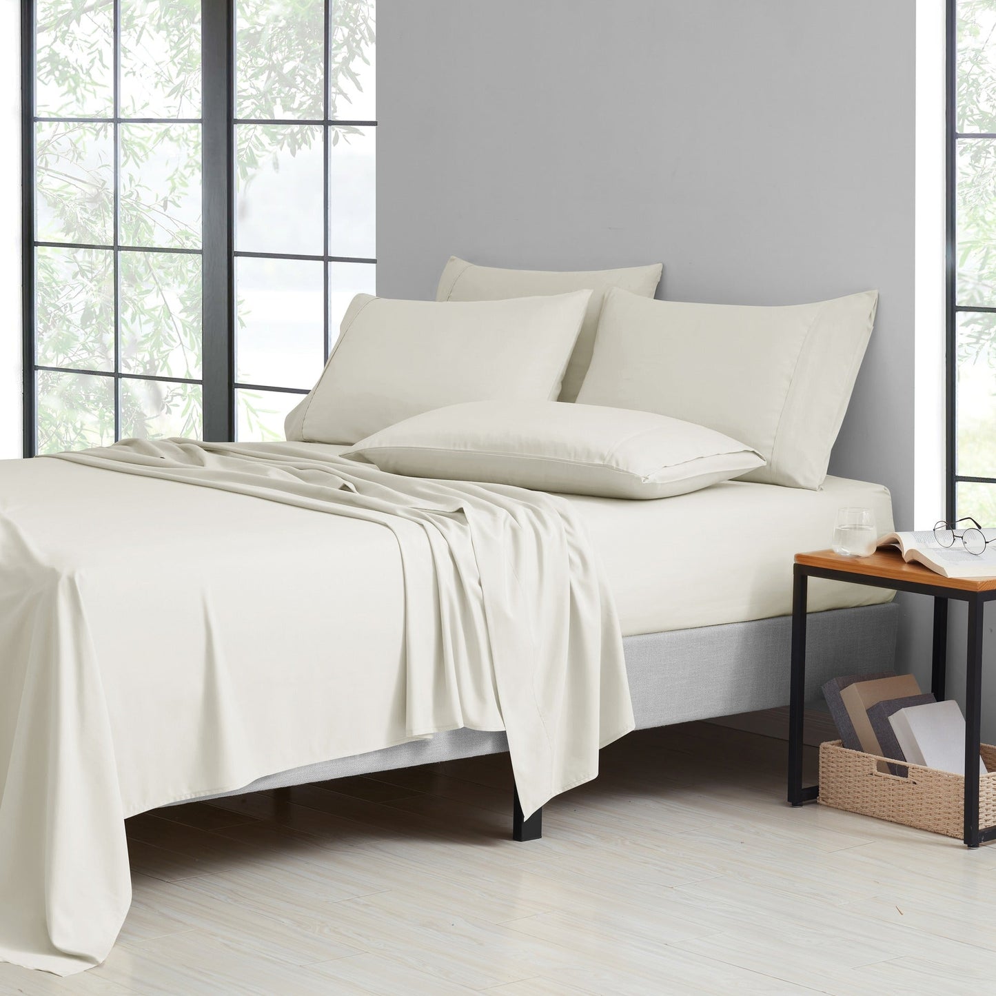 Rynx | Bamboo 2000 Thread Count 6-Piece Luxury Sheet Set - Organic, Cooling, 16 Inch Deep Pocket, Egyptian Luxury with Bonus Pillowcases - Shrink and Fade Resistant