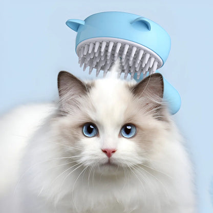 Rynx | 3-in-1 pet care electric steam brush with massage and hair removal jaws