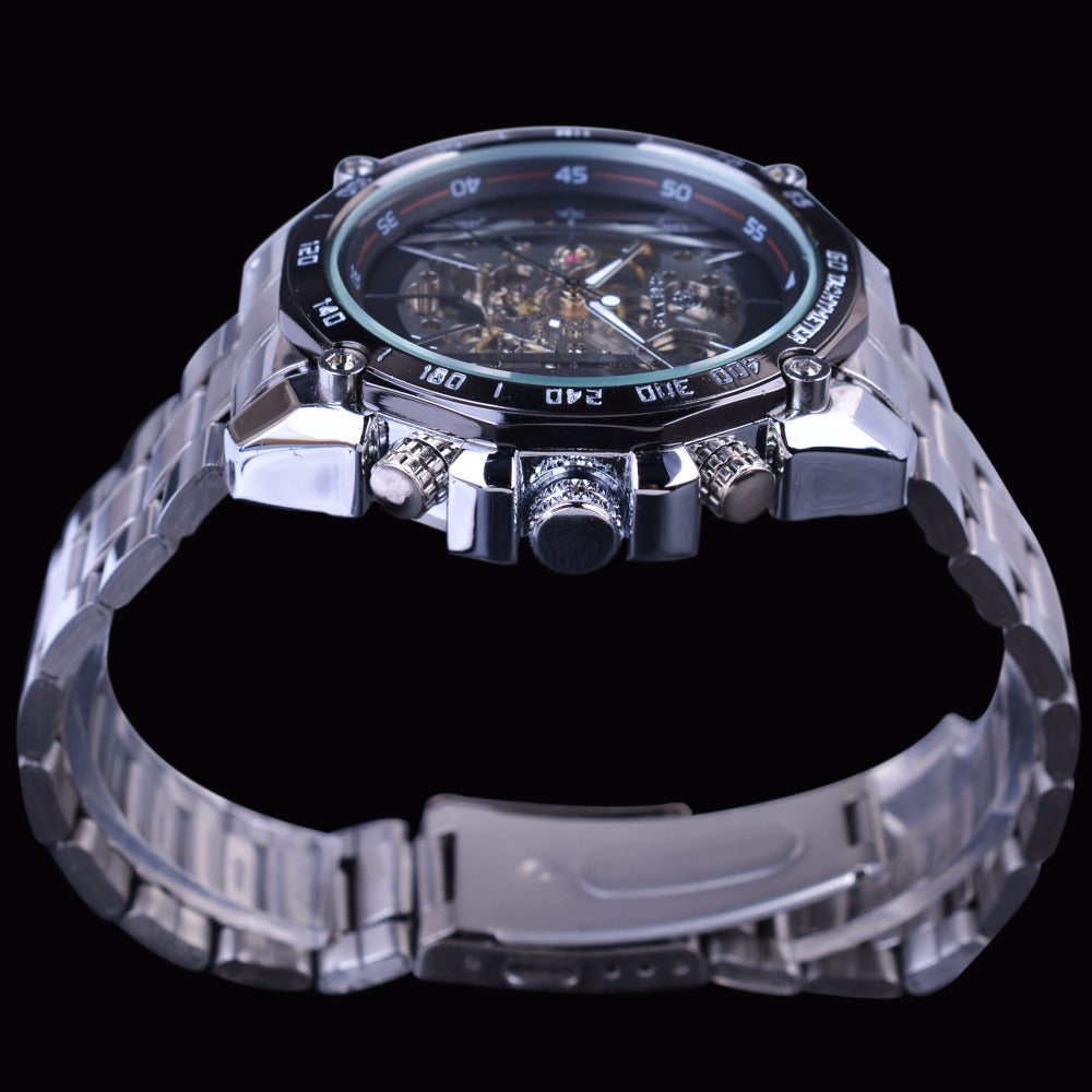 Rynx | European American style men's fashion casual hollow mechanical watch movement