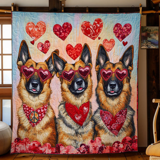 Rynx | Love German Shepherd Quilt
