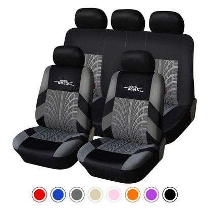 Rynx | Universal Fit Embroidered Car Seat Cushions with Tire Track Detail
