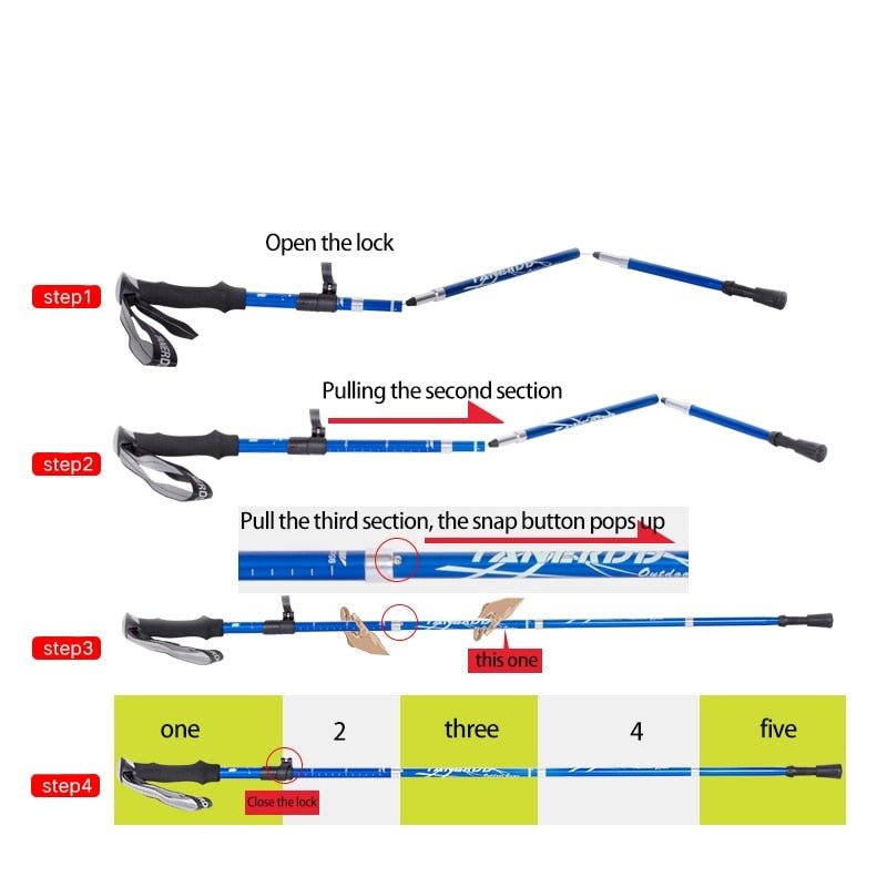 Rynx | Walking Sticks - Foldable Telescope Pole