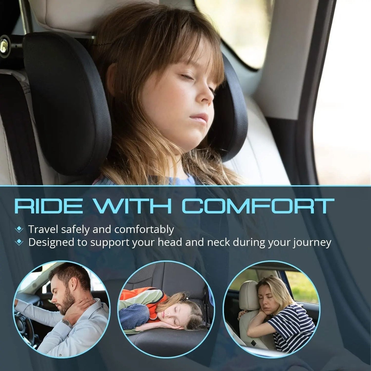 Rynx | Adjustable Car Seat Headrest Pillow
