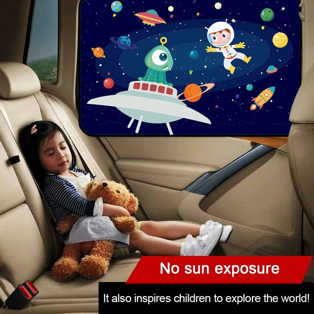 Rynx | Magnetic Curtain In The Car Window Sunshade Cover Cartoon Universal Side Window Sunshade UV Protection For Kid Baby Children