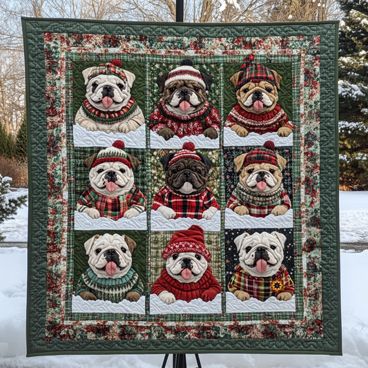 Rynx | Bulldog Christmas blanket