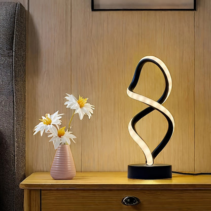 Rynx | SpiraLux - Modern Spiral Table Lamp with Wood Color Settings
