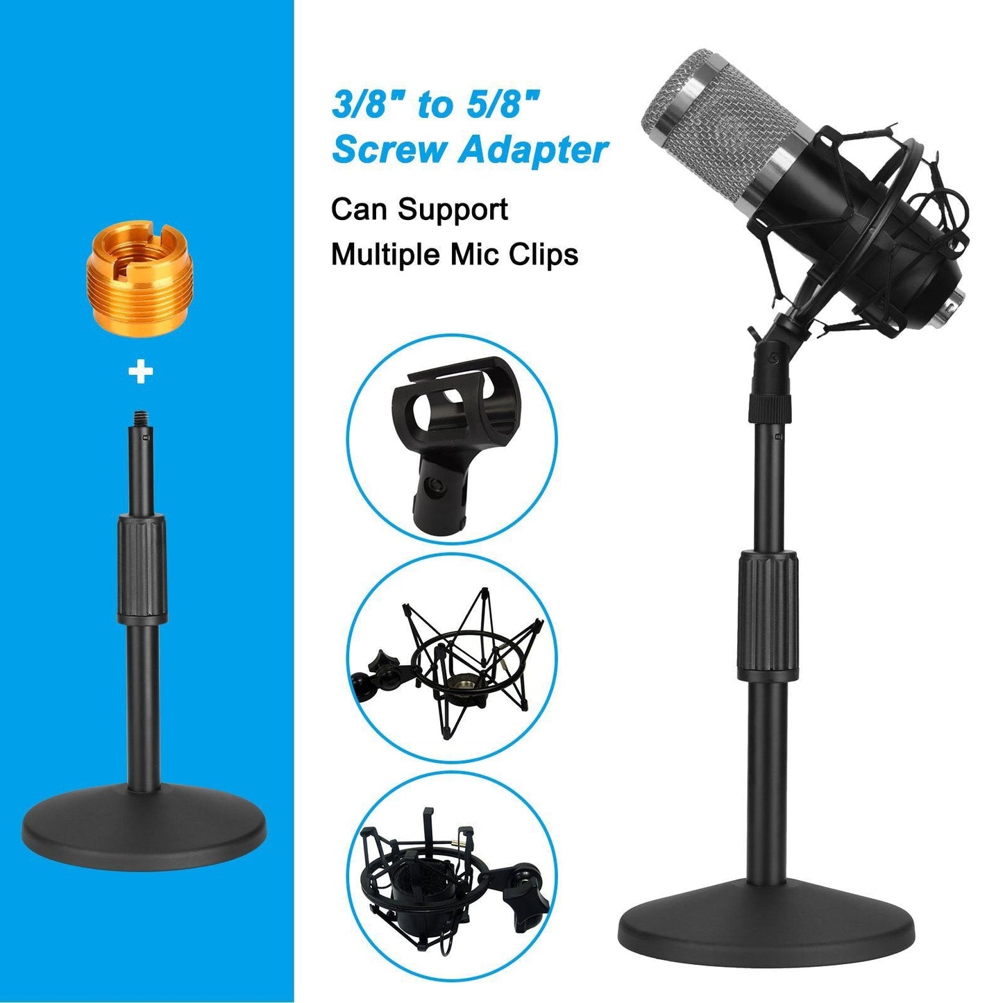 Rynx | AGPtEK Desk Microphone Stand with Microphone