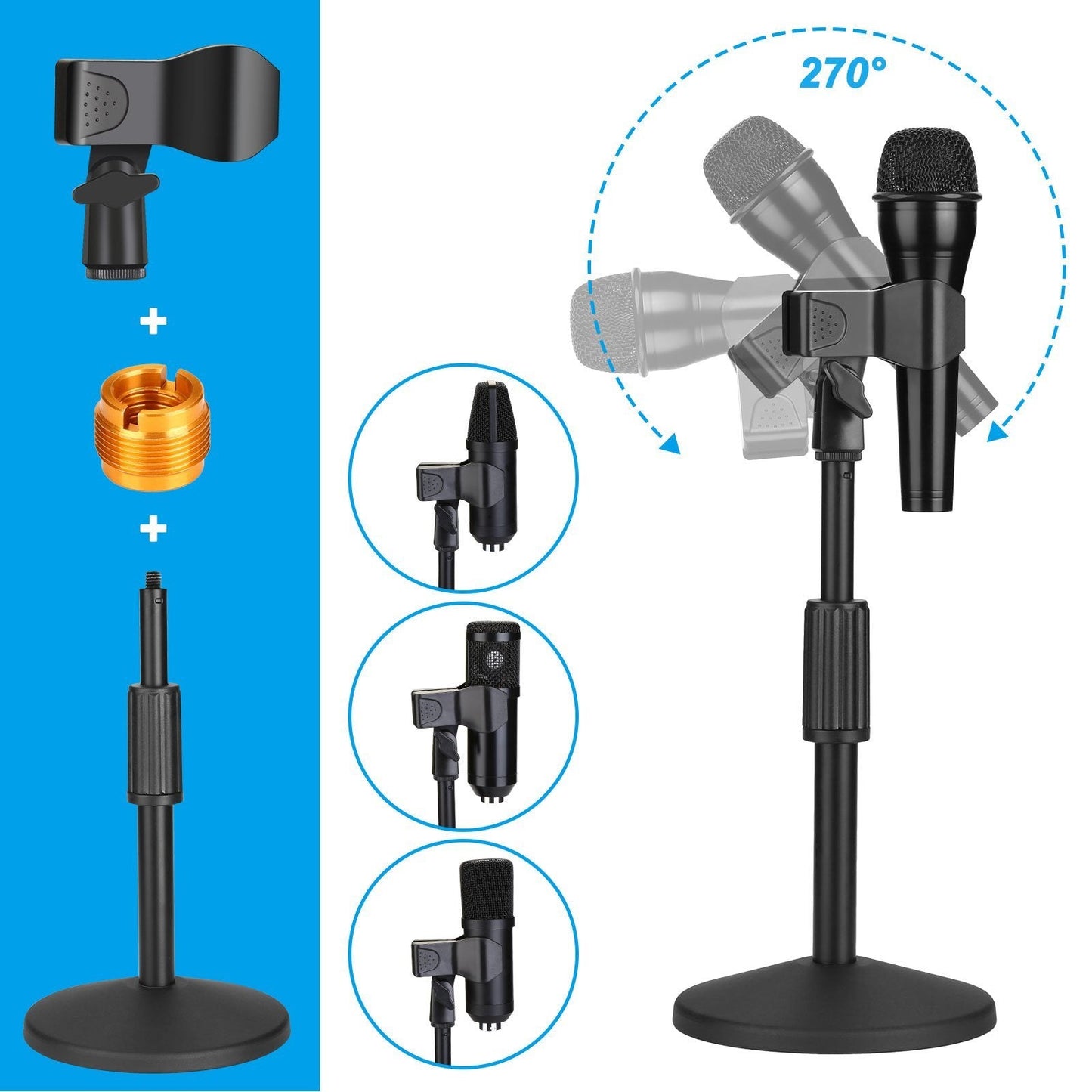 Rynx | AGPtEK Desk Microphone Stand with Microphone