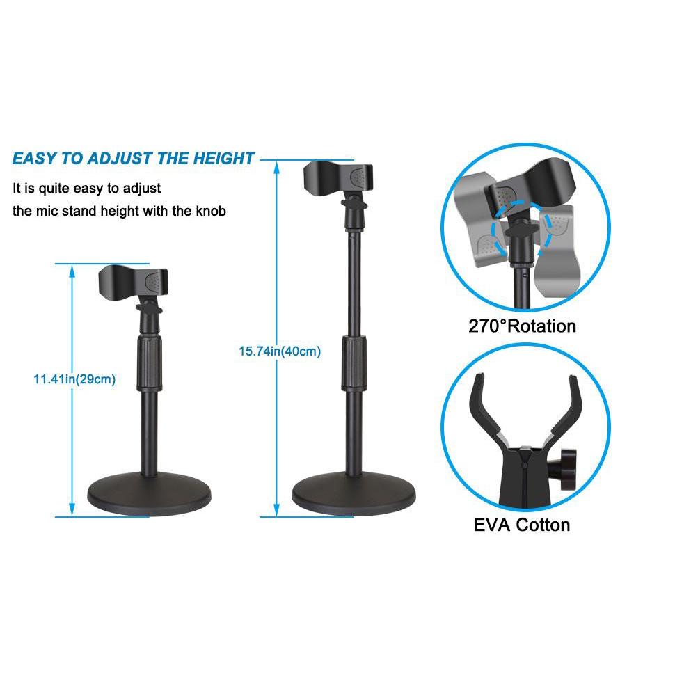 Rynx | AGPtEK Desk Microphone Stand with Microphone