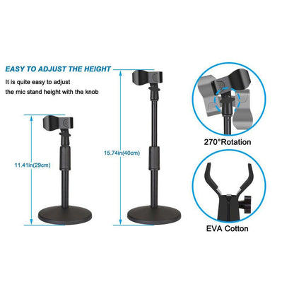 Rynx | AGPtEK Desk Microphone Stand with Microphone
