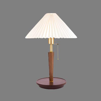 Rynx | GrainGlow Vintage Table Lamp made of Pleated Wood | Stylish Lighting | Perfect for Home