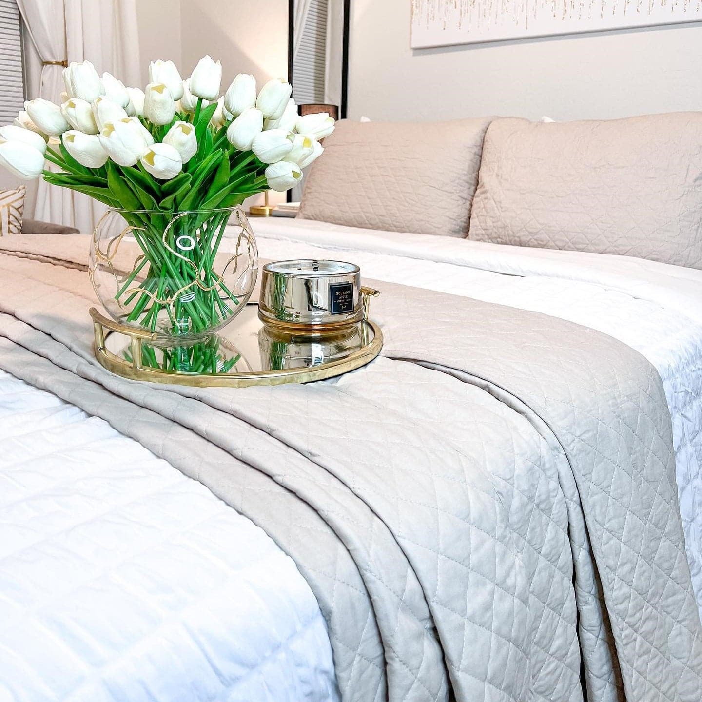 Rynx | Ava Diamond Plus Size Cotton Quilt Set