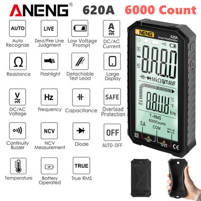 Rynx | ANENG 4.7-inch LCD screen 6000 count AC/DC digital multimeter