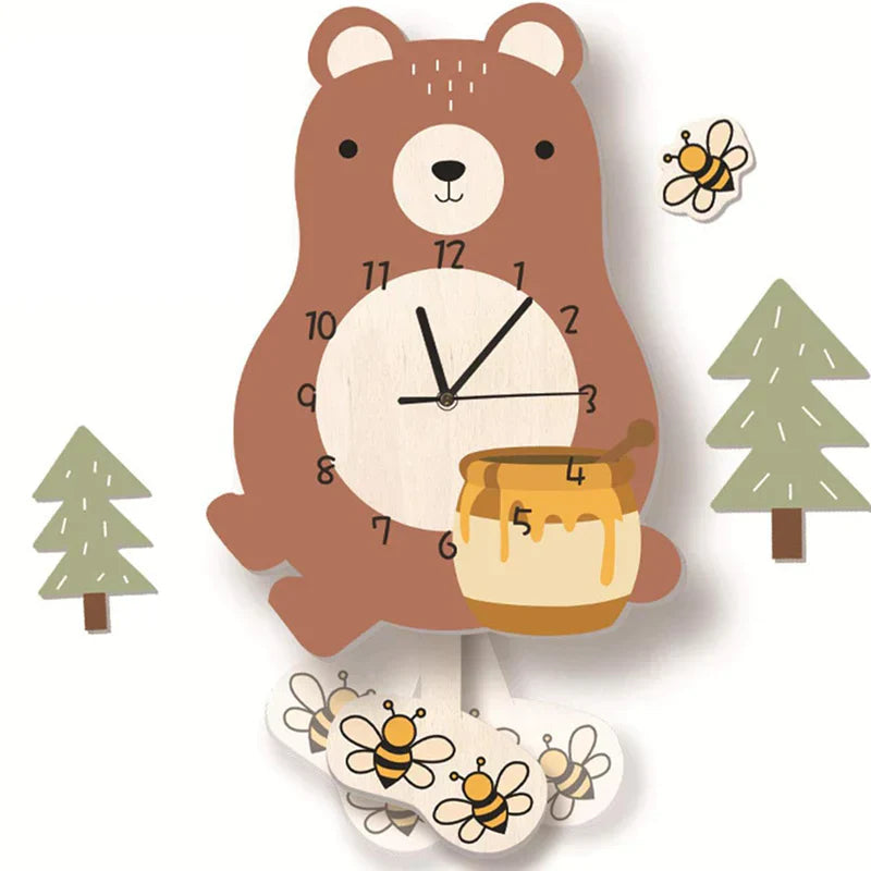 Rynx | Children's Pendant Clock with Animal Patterns