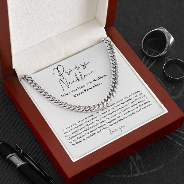 PromiseGlow Verstellbare Versprechen Halskette im Geschenkset