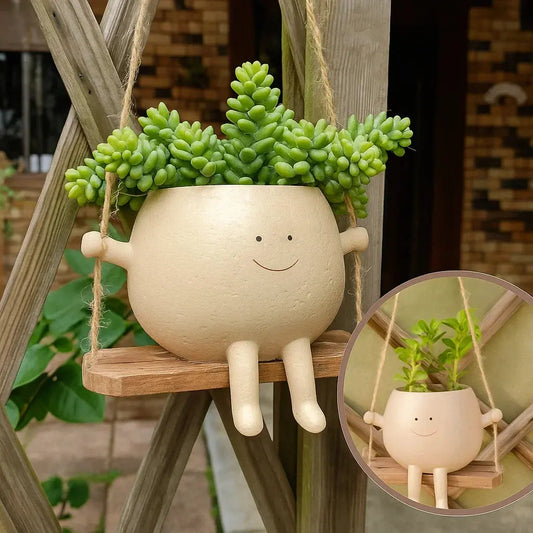 Rynx | Hanging planter with smiling face