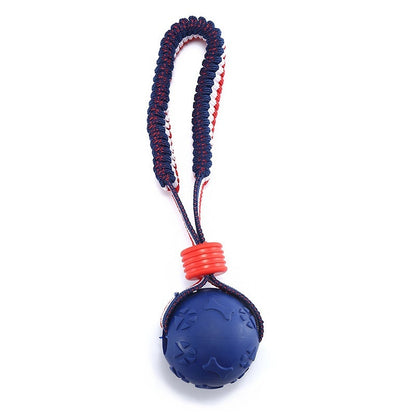 Rynx | Interactive dog toy ball with rope.