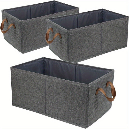 Rynx | Set with 3 Foldable Storage Baskets – Large Capacity with Sturdy Handles