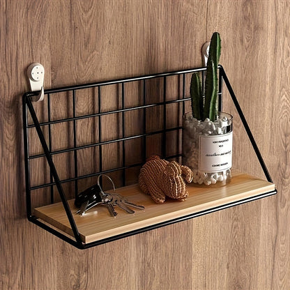 Rynx | IronRack - Metal Floating Shelf - Hanging Storage Rack for Bathroom and Living Room