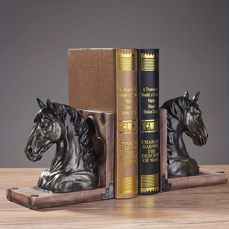 Rynx | HorseHead - Wooden Head Bookends for Modern Decoration