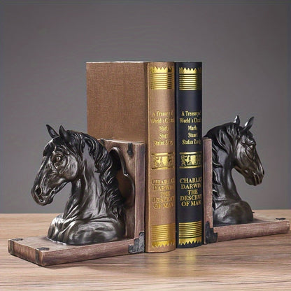 Rynx | HorseHead - Wooden Head Bookends for Modern Decoration