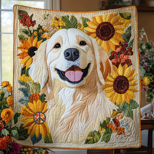 Rynx | Sunflower Golden Retriever Quilt