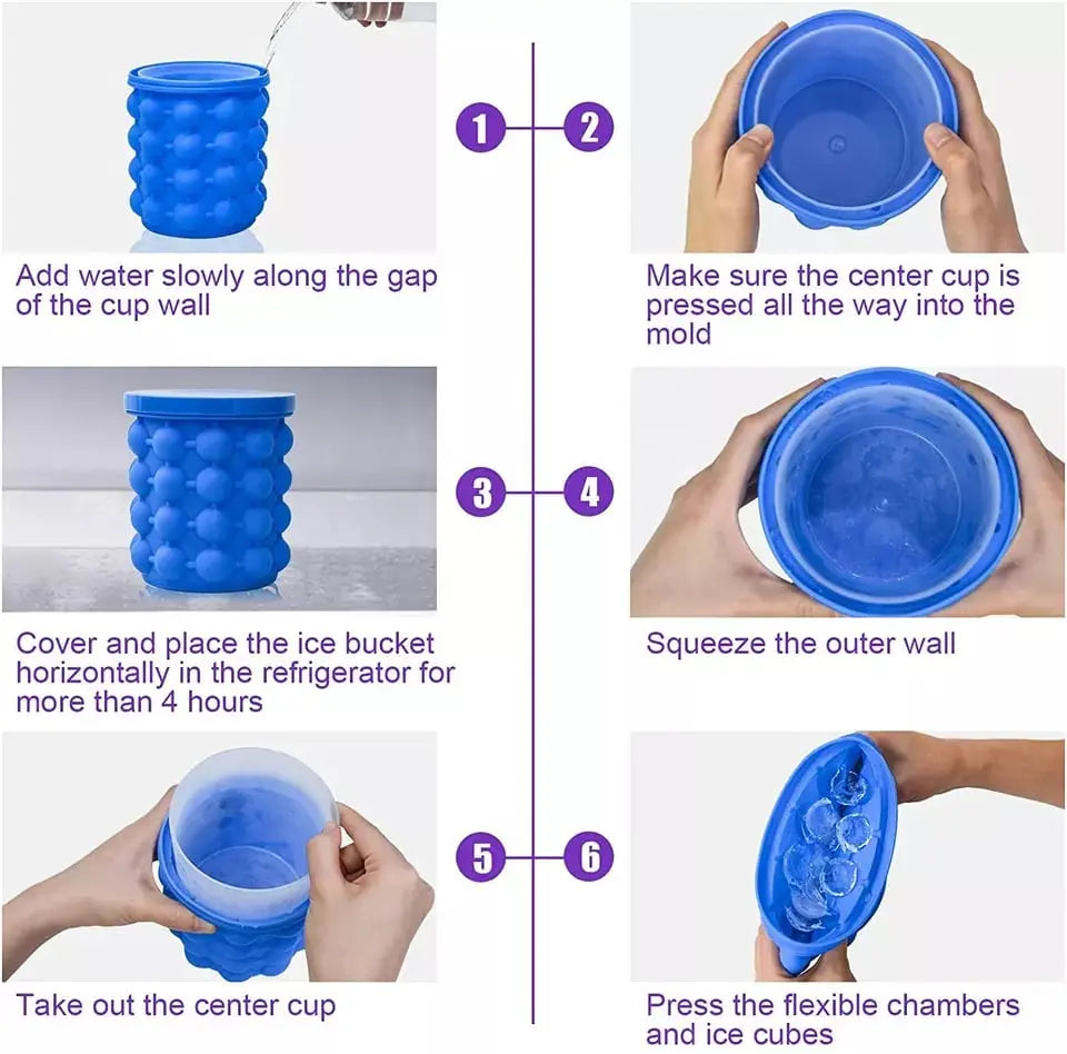 Rynx | Space-saving ice cube container with lid