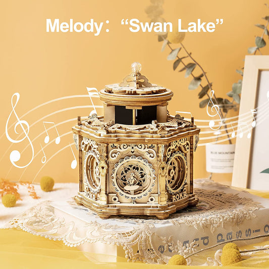 Rynx | DIY Mechanical Music Box Kit 3D Wooden Puzzle Box