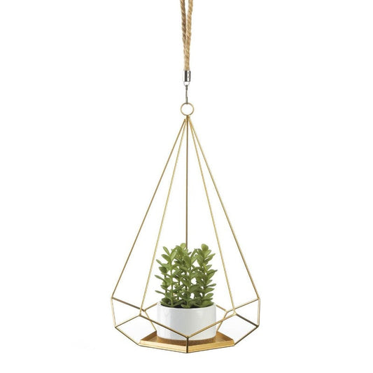 Rynx | Gold Hanging Plant Holder