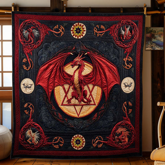 Rynx | Celtic Dragon Circle Quilt