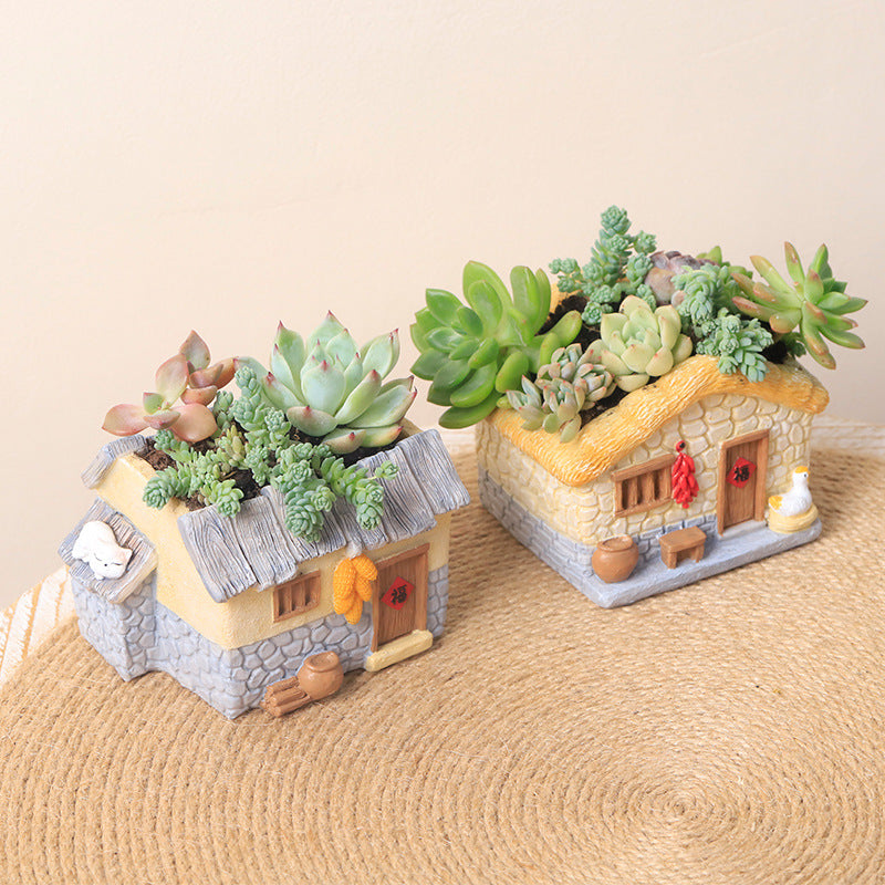 Rynx | Enchanting Vintage Farmhouse Resin Planter