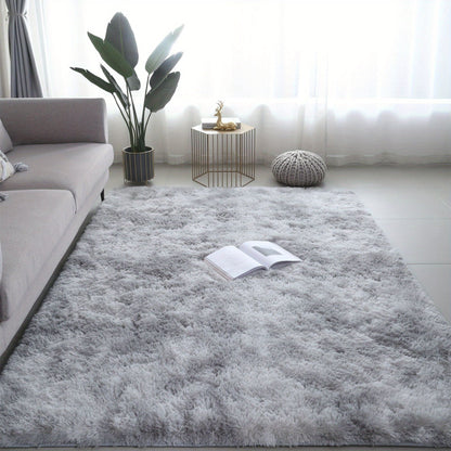 Rynx | 1pc Soft Plush Area Rug - Non-Slip Fuzzy Shaggy Bedside Carpet, Tie-Dyed Living Room Rug, Pet Friendly, Bedroom and Home Decor