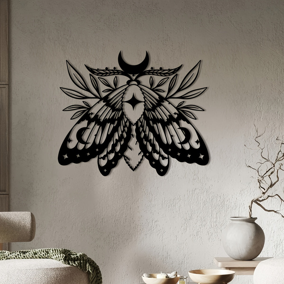 Rynx | LunaMoth - Bohemian Metal Wall Art