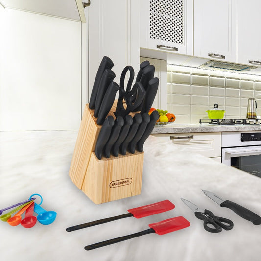 Rynx | 23-piece set in stainless steel cutlery and utensils - Never needs sharpening Dishwasher safe