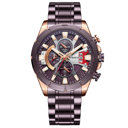 Rynx | Quartz watch with steel strap Watch calendar