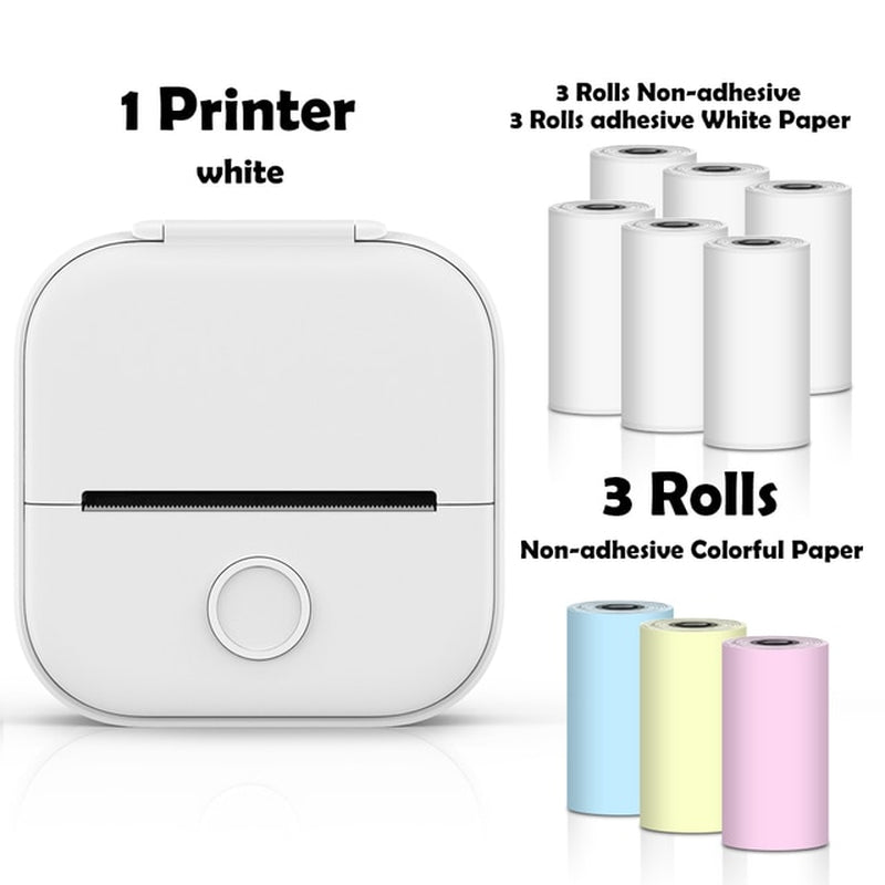 Rynx | T02 Portable Mini Wireless Thermal Pocket Printer Self-Adhesive Stickers Used for DIY, Journal Stickers Portable Printer