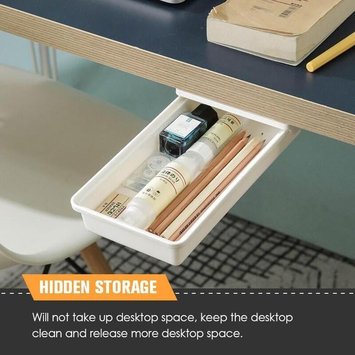 Rynx | Invisible drawer under the desk – Slim, hidden storage for workspace organization