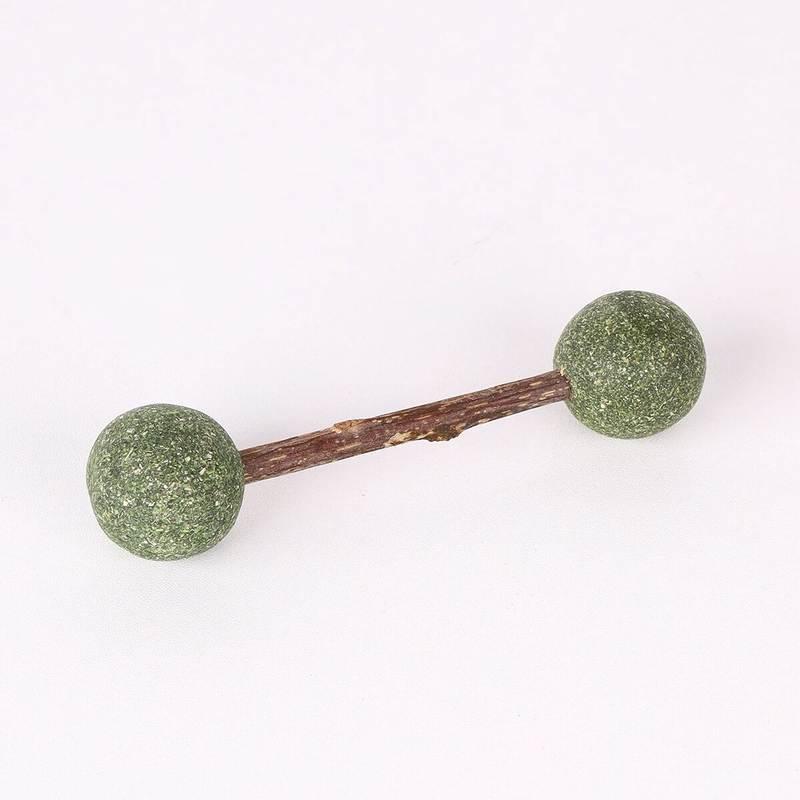 Rynx | Catnip Dumbbell Toy for Cats – Wooden Nibbling Pet Toy