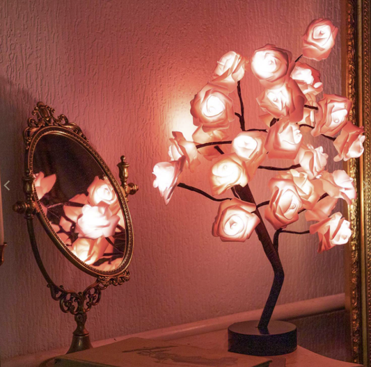 Rynx | Enchanted LED Rose Flower & Christmas Tree Fairy Light Lamp