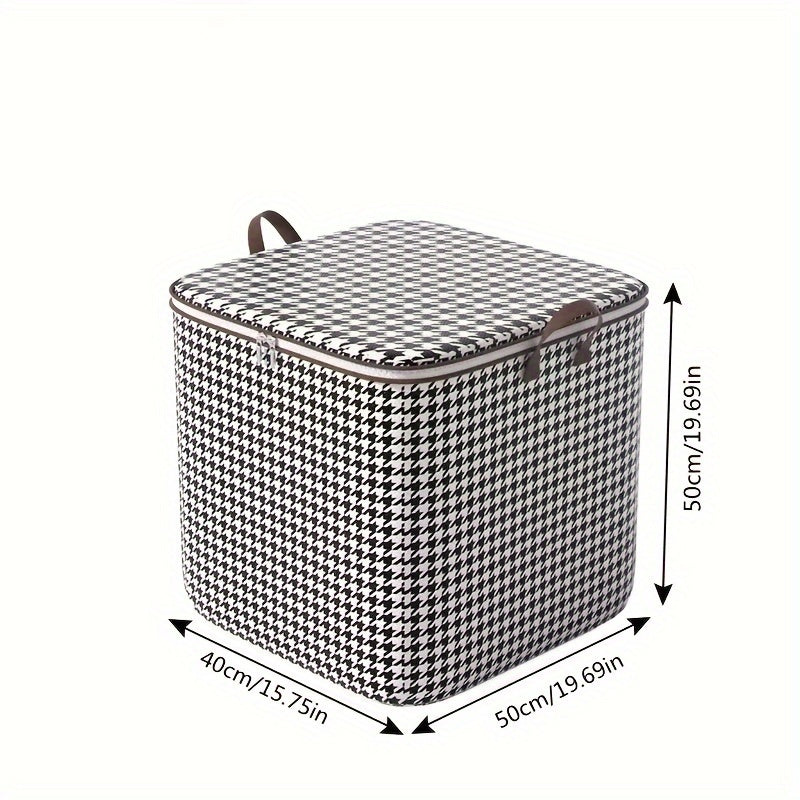 Rynx | Foldable Houndstooth Storage Bins with Handles