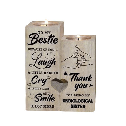 Rynx | LäChle Much More - Wooden Candle Holder With Candle Gift For Your Loved Ones