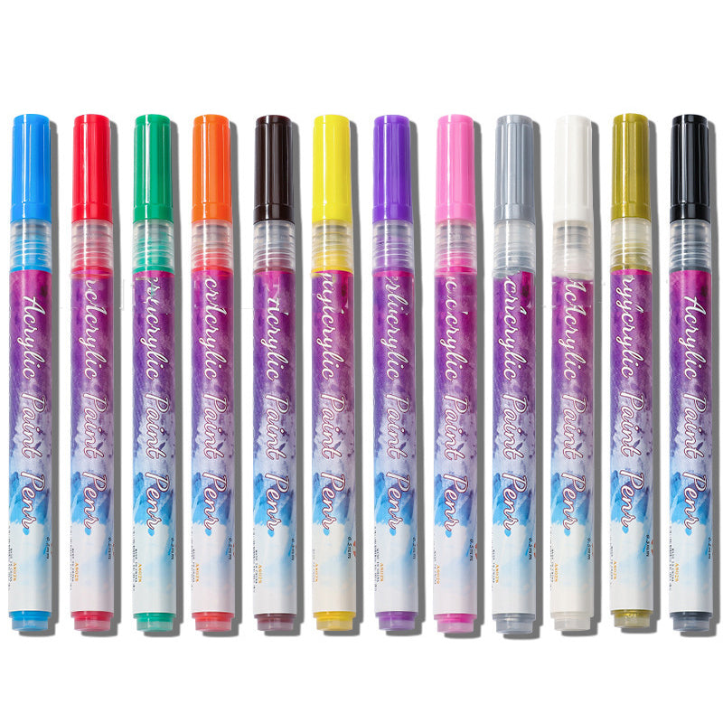 Rynx | 12-color ultrathin curved nail pen