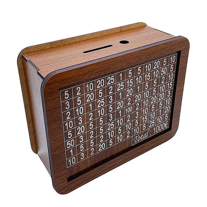 Rynx | Wooden piggy bank with counter