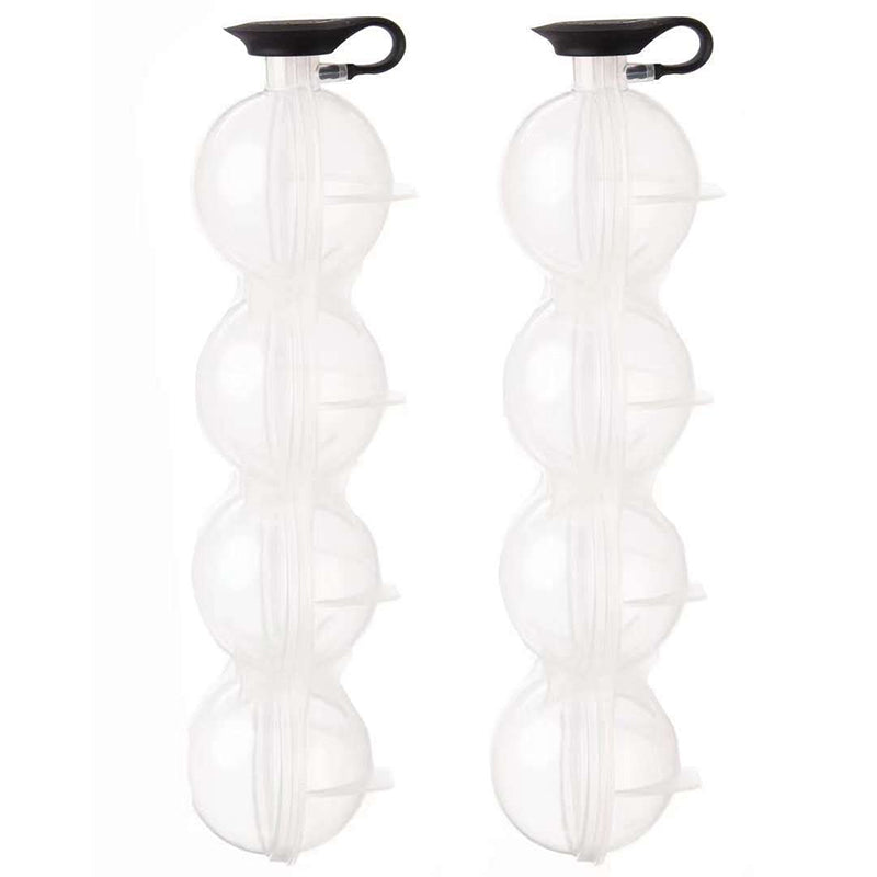 Rynx | Round Cylindrical Ice Ball Maker - 4 Perfect Refreshing Ice Sphere Cubes