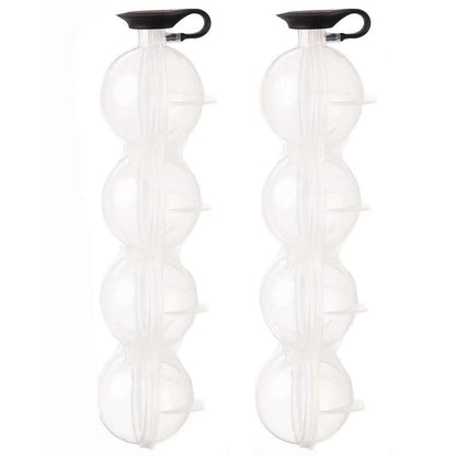 Rynx | Round Cylindrical Ice Ball Maker - 4 Perfect Refreshing Ice Sphere Cubes