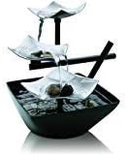 Rynx | Water Fountain Soothing Sound Machine - Automatic Pump, Deep Pool & Natural River Stones